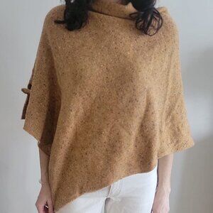 Quality Bebhinn Irish marino wool poncho sweater S
